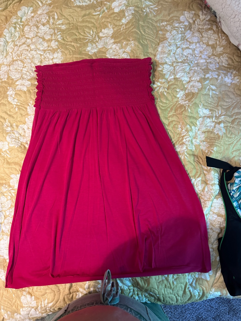 Xhilaration Hot Pink Strapless Swim Coverup Dress